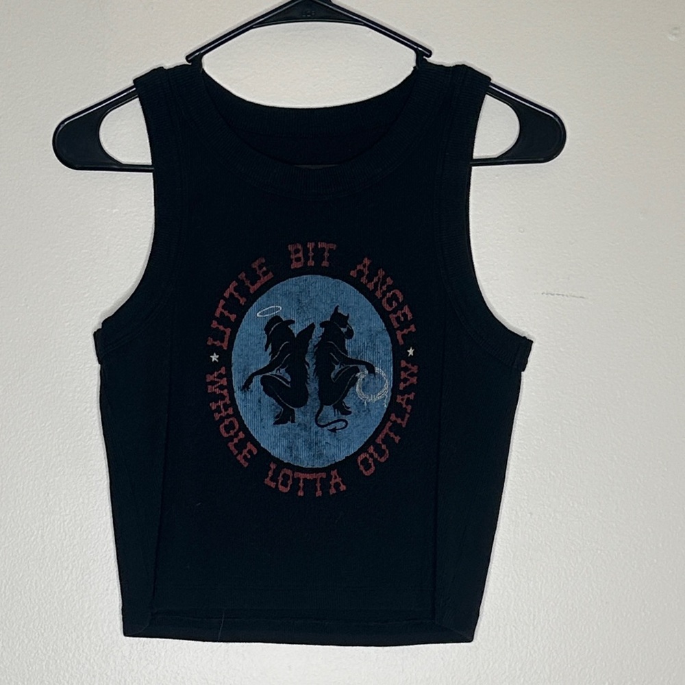 Kids Black Graphic Tank Top